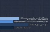 Boletín Trimestral del Observatorio de Política Exterior Uruguaya 2015.3-4