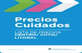 Precios Cuidados de mayo (Centro/Cuyo/ Litoral)
