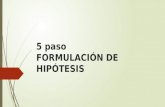 Formulación de Hipótesis