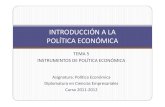 Tema 5 Instrumentos de Política Económica