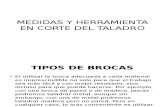 Medidas y Herramienta en Corte Del Taladro