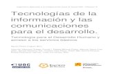 Tecnologías de la información y las comunicaciones para el desarrollo. Agustín Pérez-Foguet.