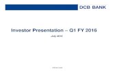 Investor Presentation Q-1 FY 2016 [Company Update]