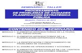 GUÍA DEL SEMINARIO-TALLER SOBRE   PROCESAMIENTO  DE PROBLEMAS DE CIUDADES   PLANIFICACIÓN ESTRATÉGICA PÚBLICA
