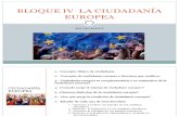 Bloque IV La Ciudadanía Europea