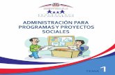 Manual 1: Administración para programas y proyectos sociales