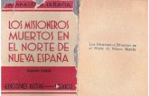 Saravia G., Atanasio - Los Misioneros Muertos en El Norte de Nueva España