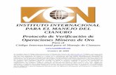 Protocolo de Verificación de Operaciones Mineras de Oro para el Código Internacional para el manejo de Cianuro - IIMC