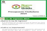 Presupuesto Ciudadano del Poder Ejecutivo del Estado de Nuevo León para 2014