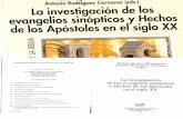 Aguirre, Rafael - La Investigacion de Los Evangelios y Hechos en El Siglo Xx