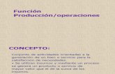 FUNCION producción y operaciones