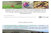Erosión de conocimientos ancestrales en el cultivo de papa en cinco comunidades de la  parroquia San Juan, provincia de Chmborazo, Ecuador