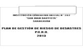Plan de Gestión de Riesgo de Desastres 2013- IEI N° 282 San Juan Bautista