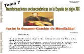 Tema 7. Transformacionessocioeconómicas en la España del siglo XIX.