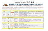 Calendario de Ajedrez Comunidad Valenciana