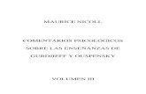 Nicoll Maurice Comentarios  psicológicos sobre las enseñanzas de Gurdjieff y Ouspensky (volumen 3)