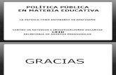 Politica Publica en Materia Educativa en Colombia
