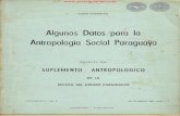 ALGUNOS DATOS PARA LA ANTROPOLOGÍA SOCIAL PARAGUAYA - SUPLEMENTO ANTROPOLOGICO DE LA REVISTA DEL ATENEO PARAGUAYO - Vol.2 - Nº 2 - Set 1967 - Paraguay - PortalGuarani