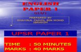 Upsr Paper 1 Presentation 2011