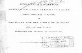 Bonald Louis-Gabriel de - Ensayo analítico acerca de las leyes naturales del orden social o del poder... en la sociedad [1800] (Ed 1823)