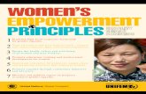 Fondo de Desarrollo de las Naciones Unidas para la Mujer (UNIFEM ) Principios de Apoderamiento de las Mujeres