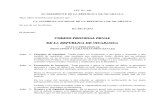 Código Procesal Penal de la República de Nicaragua. Ley 406