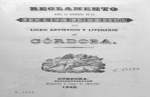 1842 Reglamento para el gobierno de la Sección de Música del Liceo de Córdoba