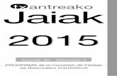 Programa Txantreako Jaiak 2015