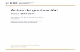 Actos de graduación del curso 2013-2014 de la UOC