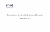 Calendario 2015. Evaluaciones al Servicio Profesional Docente