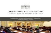 Informe de Gestión de la Comisión de Ciencia Innovación y Tecnología 2014 - 2015