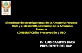 El IIAP y el desarrollo sostenible de la Amazonía Peruana