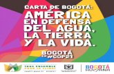 Carta de Bogotá: América en defensa del agua, la tierra y la vida