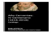 Cervantes. Catálogo de obras en Biblioteca Facultad de Teología San Vicente Ferrer