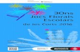 Cartell 30ns Jocs Florals Escolars de les Corts 2016
