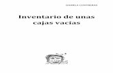 "Inventario de unas cajas vacias" (2015) por Daniela Contreras