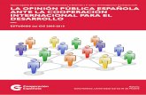 La opinión publica española ante la Cooperación Internacional para el Desarrollo