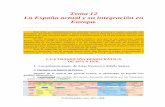 Tema 12 La España actual y su integración en Europa.