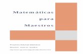 Matemáticas para Maestros. Granada