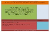 Manual de procedimientos Unidad Soporte Nutricional, 2012
