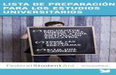 LISTA DE PREPARACIÓN PARA LOS ESTUDIOS UNIVERSITARIOS