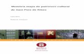 Memòria mapa de patrimoni cultural de Sant Pere de Ribes