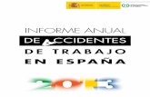 Informe Anual de Accidentes de Trabajo en España. 2013