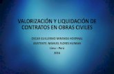 VALORIZACIÓN Y LIQUIDACIÓN DE CONTRATOS EN OBRAS ...