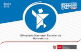 Bases de las XIII Olimpiada Nacional Escolares Matemática 2016