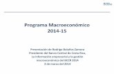 Presentación del Programa Macroeconómico 2014-2015