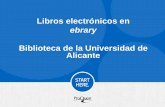 Libros electrónicos en ebrary Biblioteca de la Universidad de Alicante