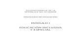 MÓDULO I EDUCACIÓN INCLUSIVA Y ESPECIAL