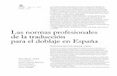Las normas profesionales de la traducción para el doblaje en España