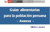 Consideraciones para las guías alimentarias en la población peruana